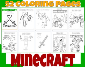 Minecraft Printables Etsy