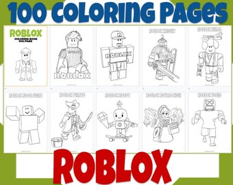 Roblox Coloring Page Etsy - free printable roblox coloring sheets