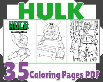 Download Hulk Coloring Pages Etsy