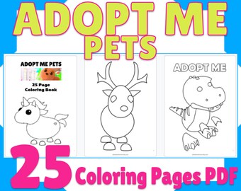 Roblox Coloring Page Etsy - roblox adopt me pets coloring page