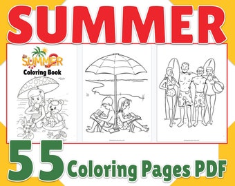 Download Jade Summer Coloring Book Etsy