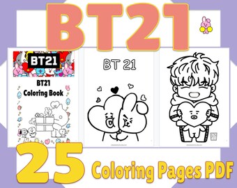 Download Bts Coloring Page Etsy