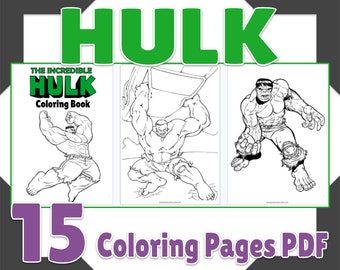 Download Hulk Coloring Pages Etsy
