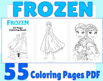 Download Frozen Coloring Book Etsy
