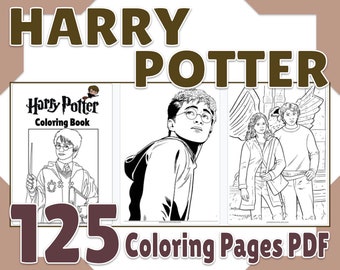 Download Harry Potter Coloring Etsy