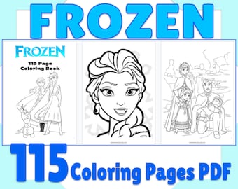 Download Frozen Coloring Book Etsy