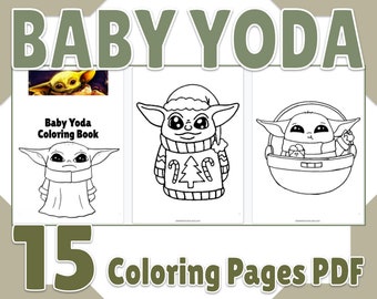 Download Yoda Coloring Pages Etsy