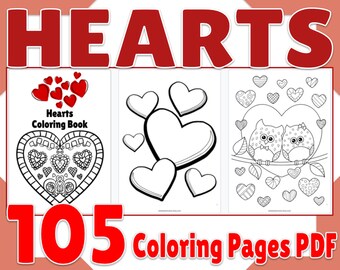 Download Heart Coloring Pages Etsy