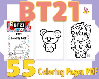 Download Bts Coloring Book Etsy