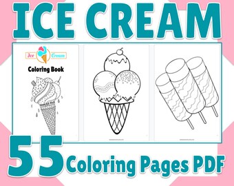 Download Ice Cream Coloring Etsy