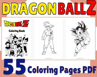 Download Dragon Ball Coloring Book Etsy