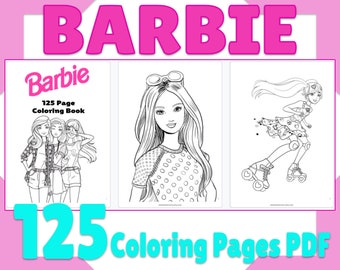 Download Barbie Coloring Book Etsy