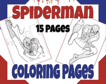 Download Spider Man Coloring Book Etsy