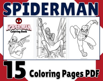 Download Spider Man Coloring Book Etsy