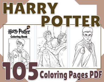 Download Harry Potter Coloring Etsy