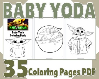 Yoda Coloring Pages Etsy Yoda Coloring Pages Etsy