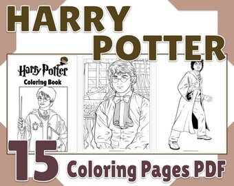 Download Harry Potter Coloring Book Etsy