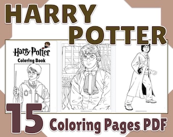 Harry Potter Coloring Etsy