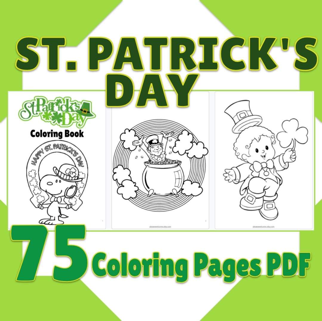 St.patricks Day Coloring Pages PDF 75 Printable St