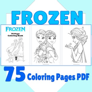 Download 55 Frozen Coloring Pages Printable Kdp Frozen Coloring Book Etsy