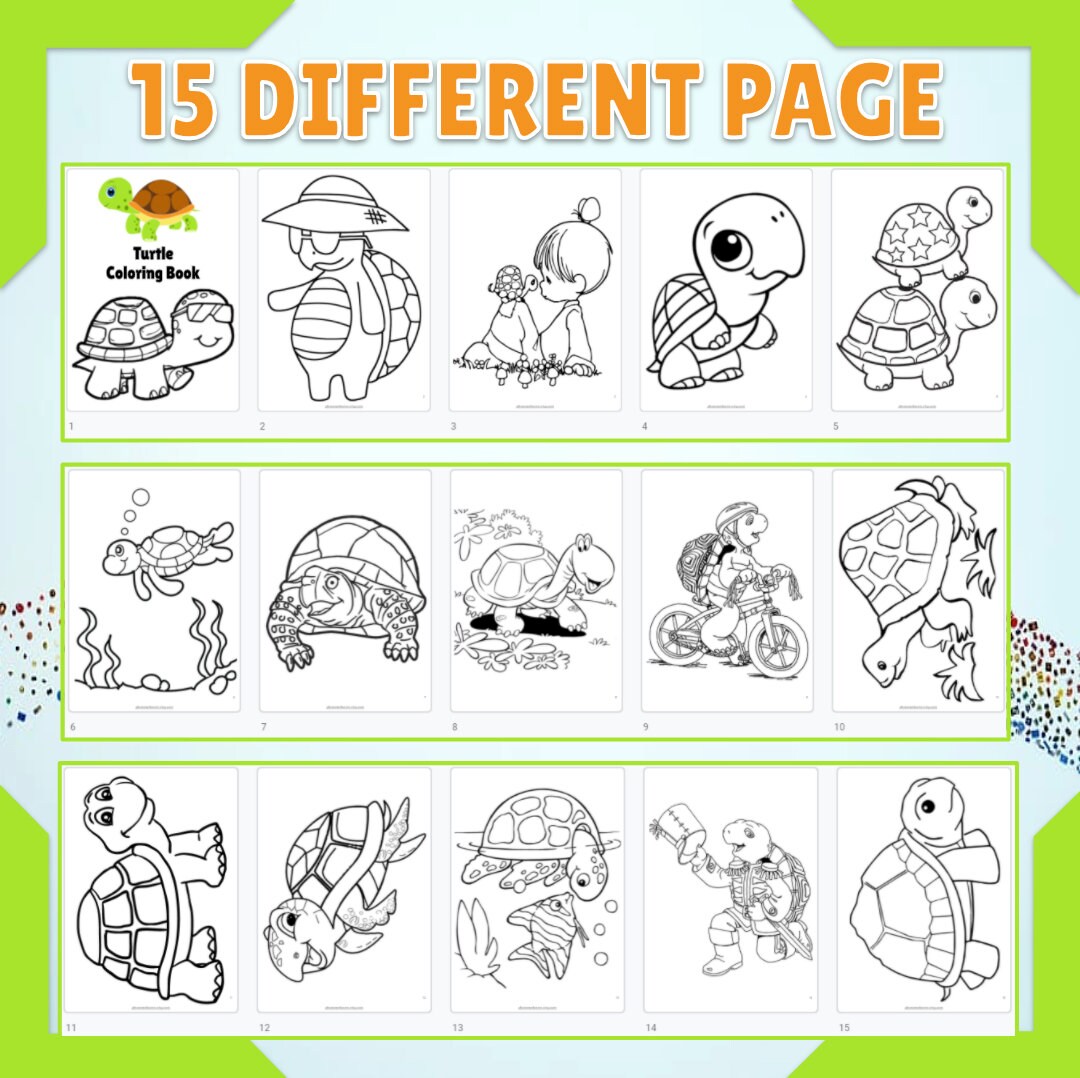 Happy Spring Coloring Page Turtle Diary