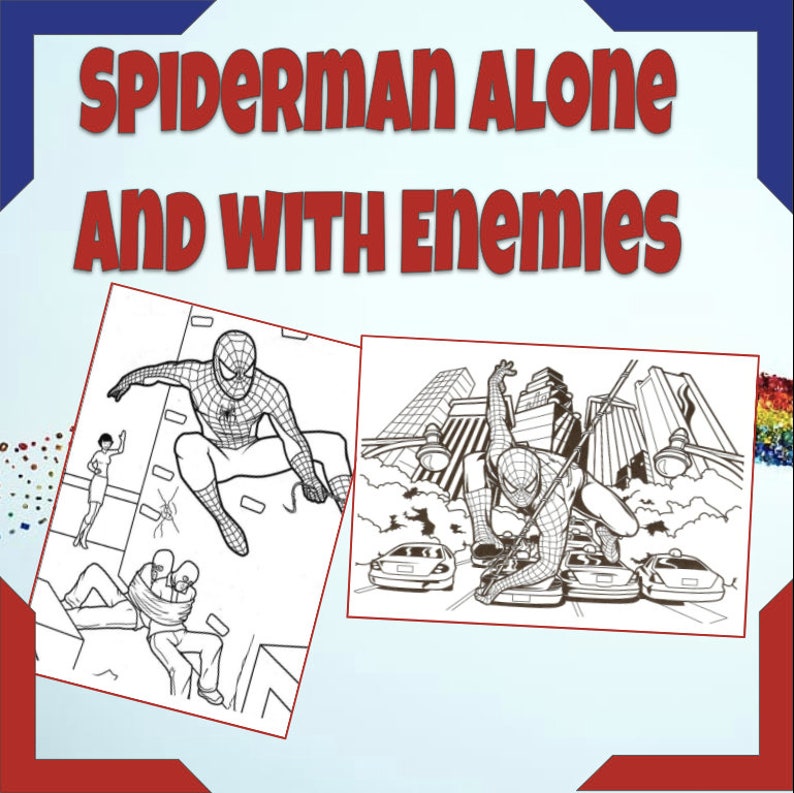 Download Spiderman Coloring Pages KDP Coloring Pages for Toddlers | Etsy