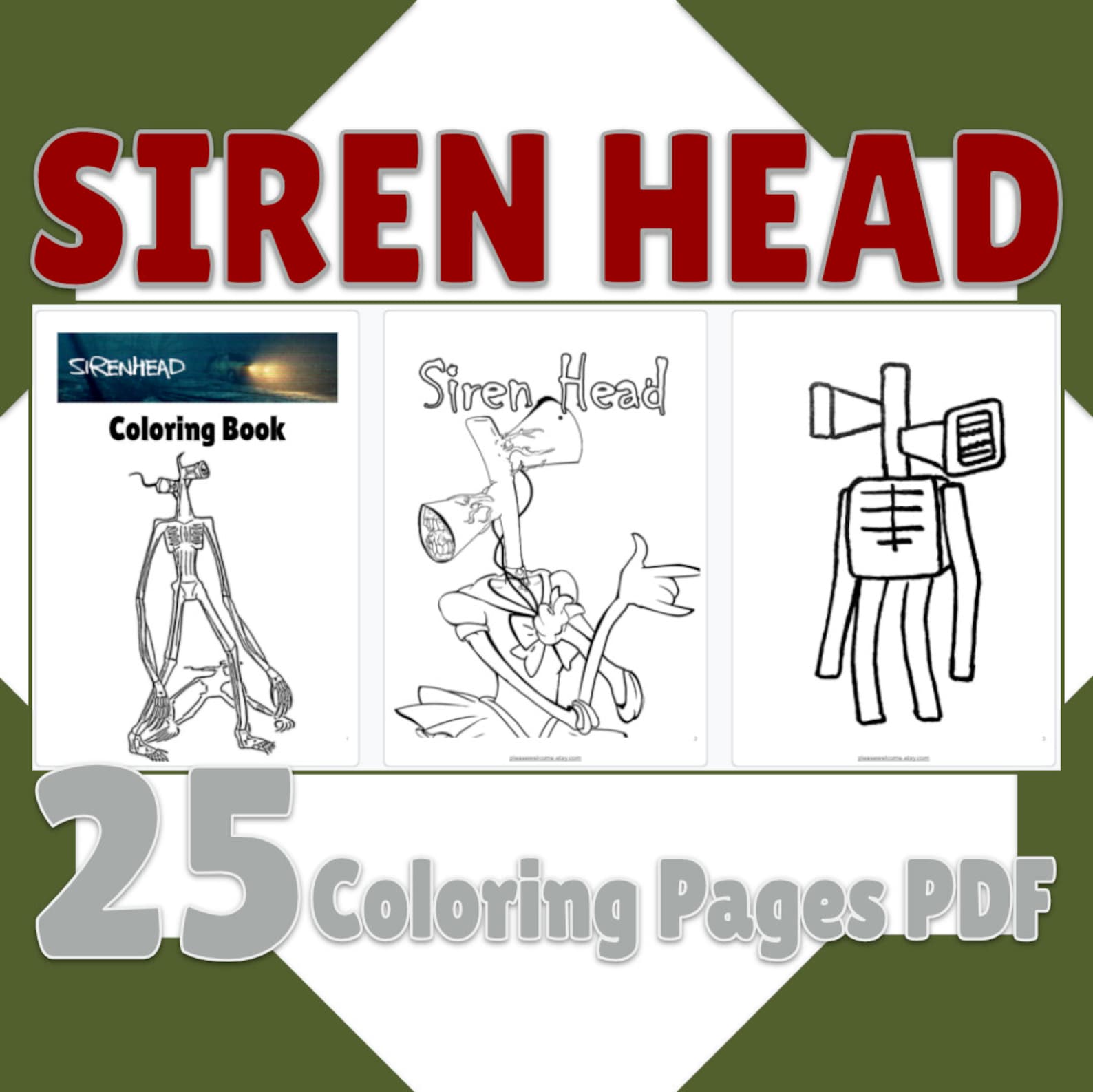 Siren Head Coloring Page - moc5k7c