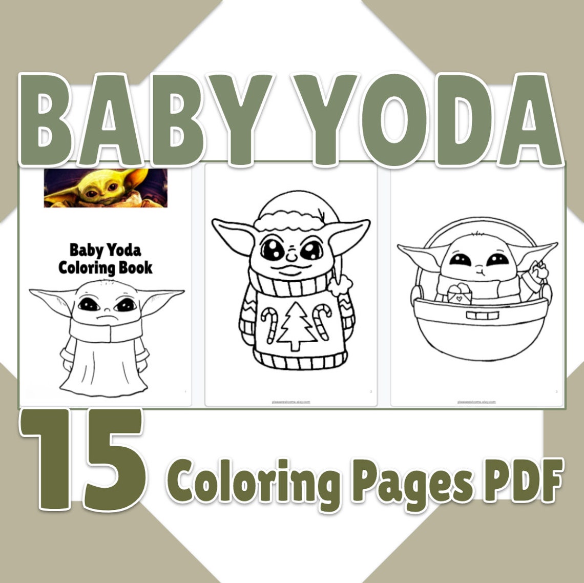 Download Baby Yoda Coloring Pages Printable Yoda Coloring Book 15 ...