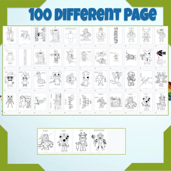 Roblox birthday coloring pages