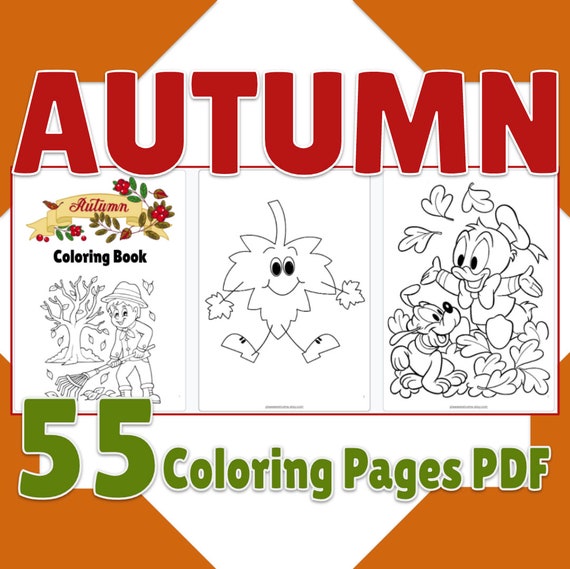 Fall Coloring Pages Printable 55 Page Autumn Season Coloring