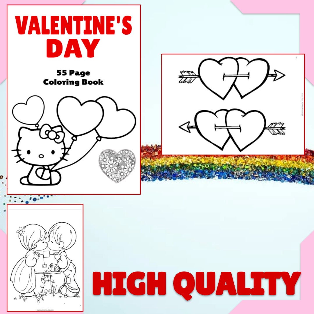 55 Valentines Day Coloring Pages, Printable Valentines Day Coloring