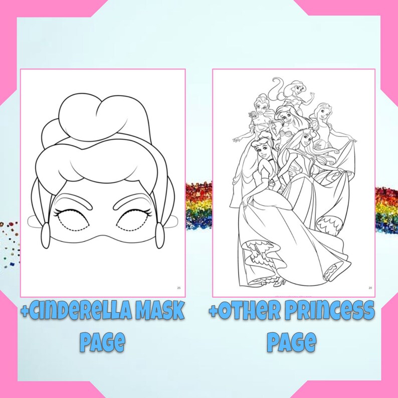 Download Cinderella Story Coloring Pages KDP Printable Bedtime | Etsy