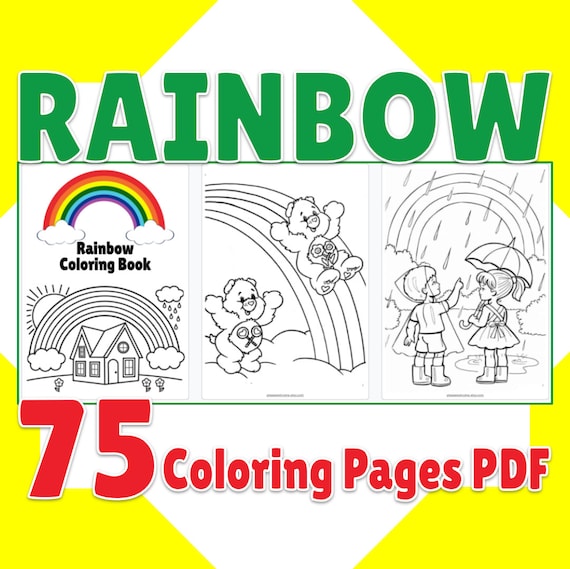 Rainbow Coloring Pages Printable Rainbow Coloring Book 75