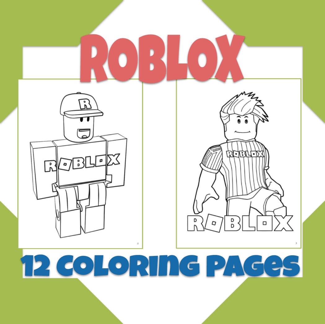 Download Roblox Coloring Pages Kdp Roblox Coloring Sheets For Kids 11 Etsy