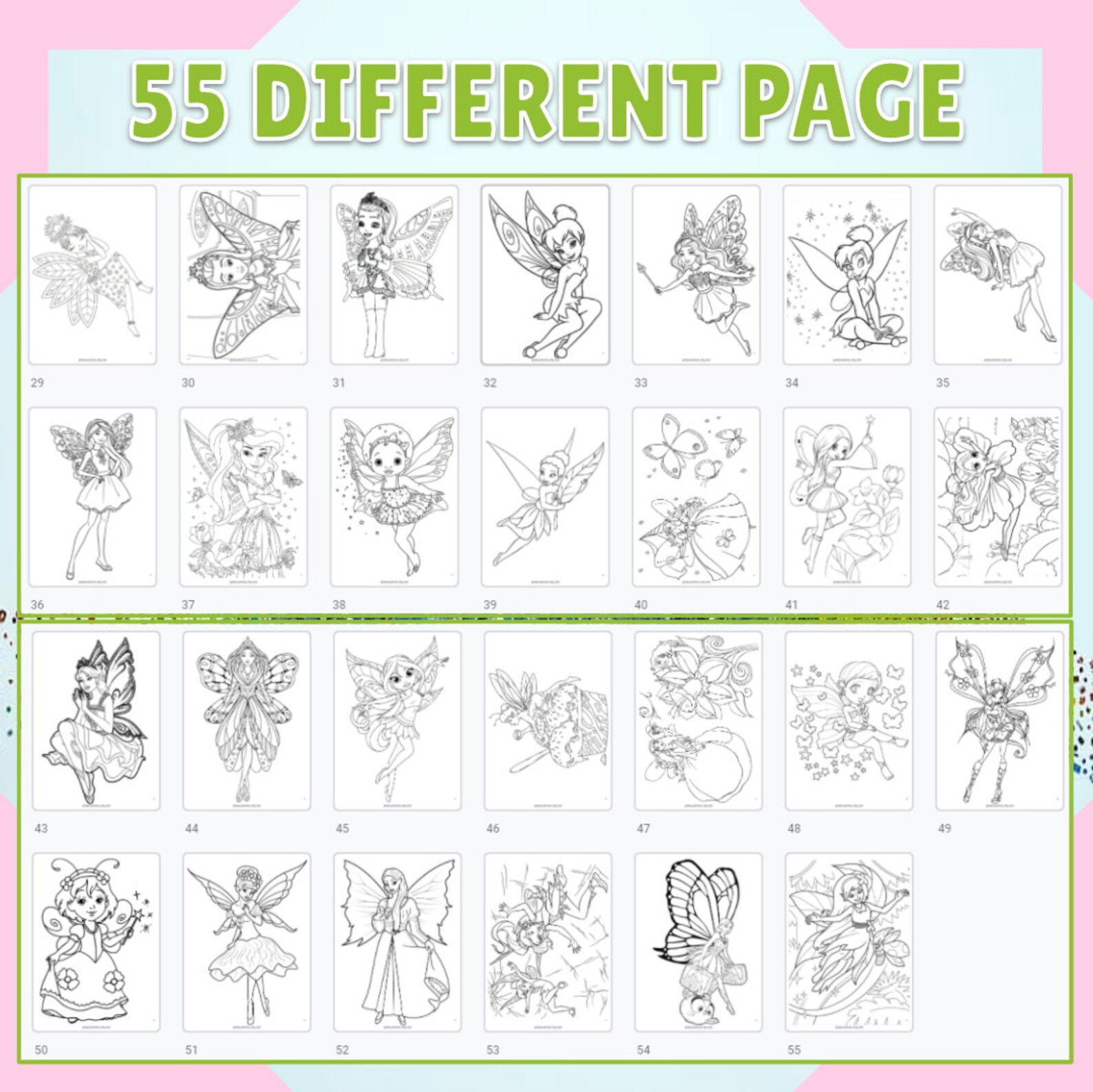 Fairy Coloring Pages Printable Fairy Coloring Book PDF - Etsy 日本
