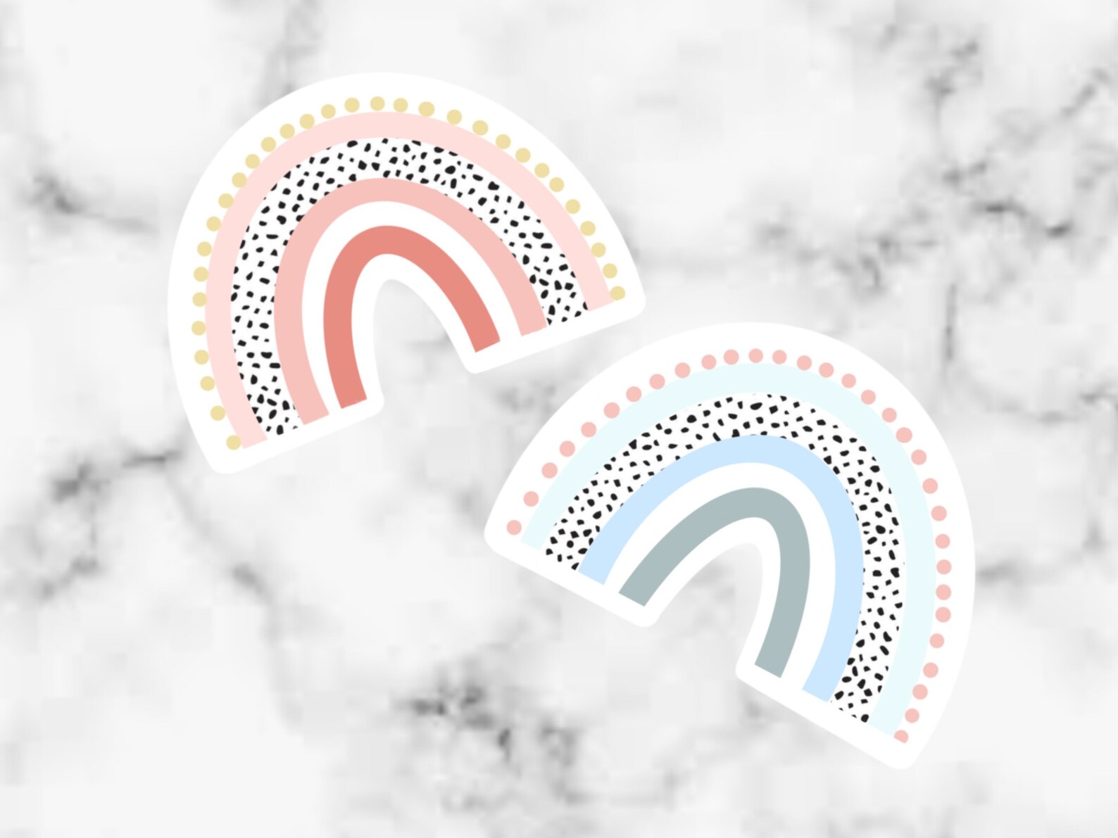 Cute Rainbow Sticker Set Etsy