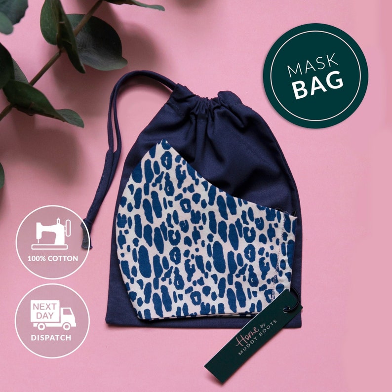 Face Mask Bag Cotton Face Mask Bag Drawstring Bag Bag Etsy UK