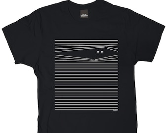 Herren T-Shirt Schwarz mit Print „Augen auf“ – Wolkenbruch Design | Größen S–5XL