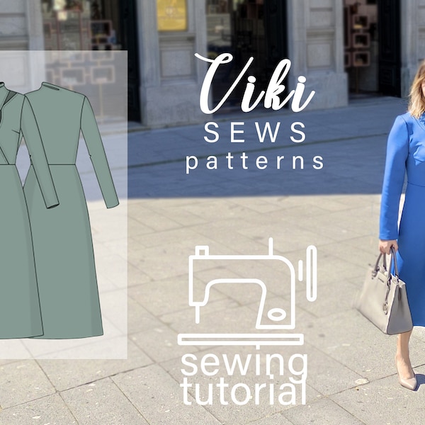 FREE VIDEO sewing tutorial - Nunzia dress from Vikisews