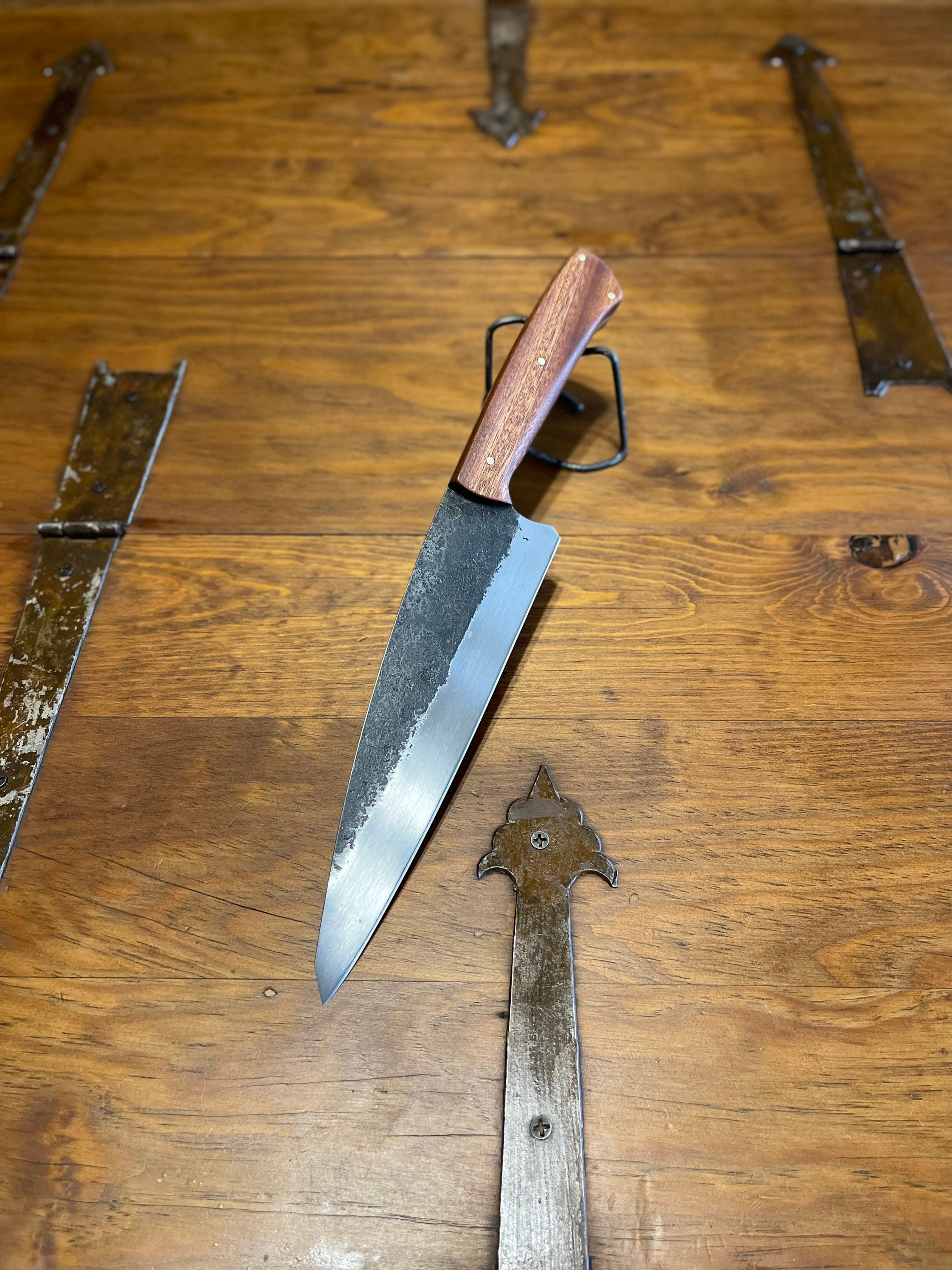 Hand 7.5 Brut Chef Knife with a Sapele handle / Etsy