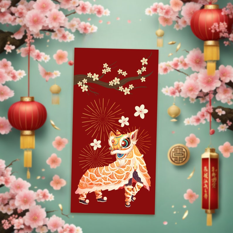 Bundle 5 Exclusive Chinese New Year Money Envelopes Elegant Design