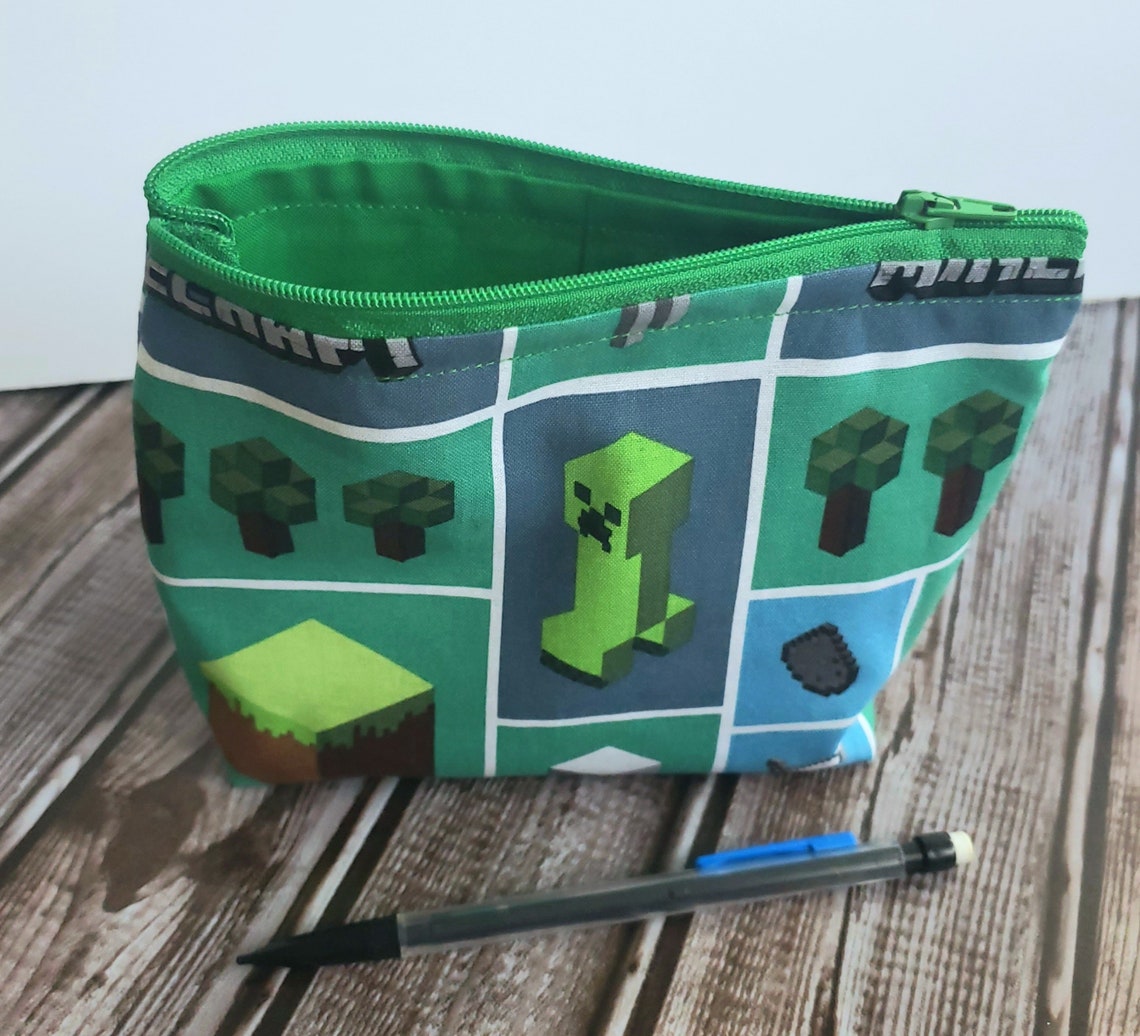 Zipper Pouch Minecraft Zipper Pouch Makeup bag Pencil Etsy
