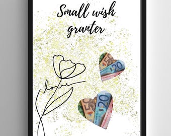 Money Gift, PDF Template Printable, Birthday Gift, Money Present DIY, Money gift for birthday Give money creatively, print yourself