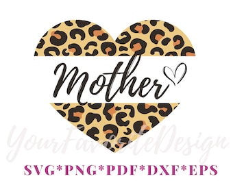 Mother Heart Svg, Png, Pdf, Dxf, Eps Mother's Day Svg, Mother Cut File, Mother Svg Cut, Silhouette Cut file, Cricut Cut File, Sublimation