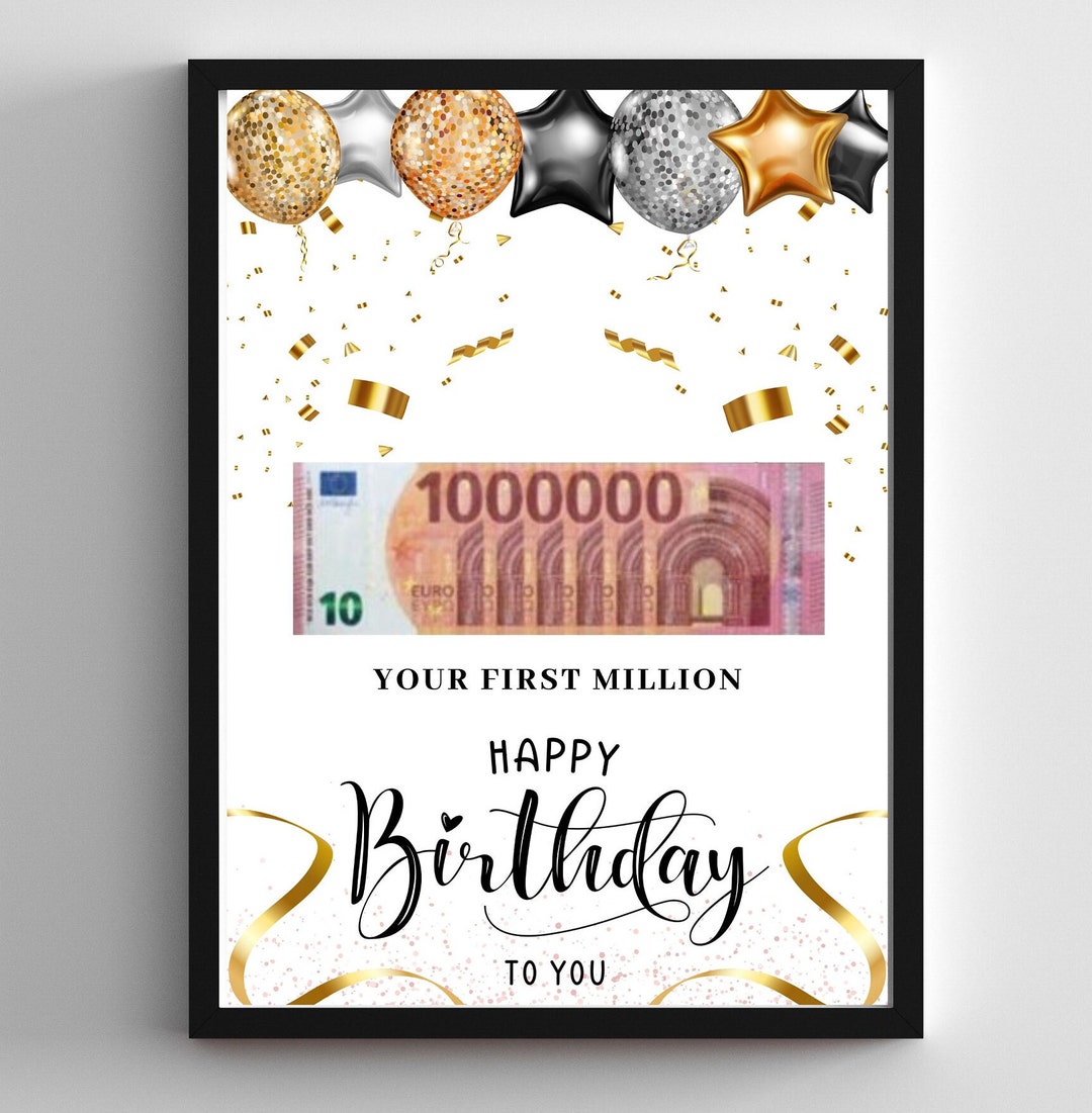 Deine Erste Million Vorlage Pdf Kostenlos Geldgeschenk "Deine erste Million!", PDF Vorlage zum ausdrucken