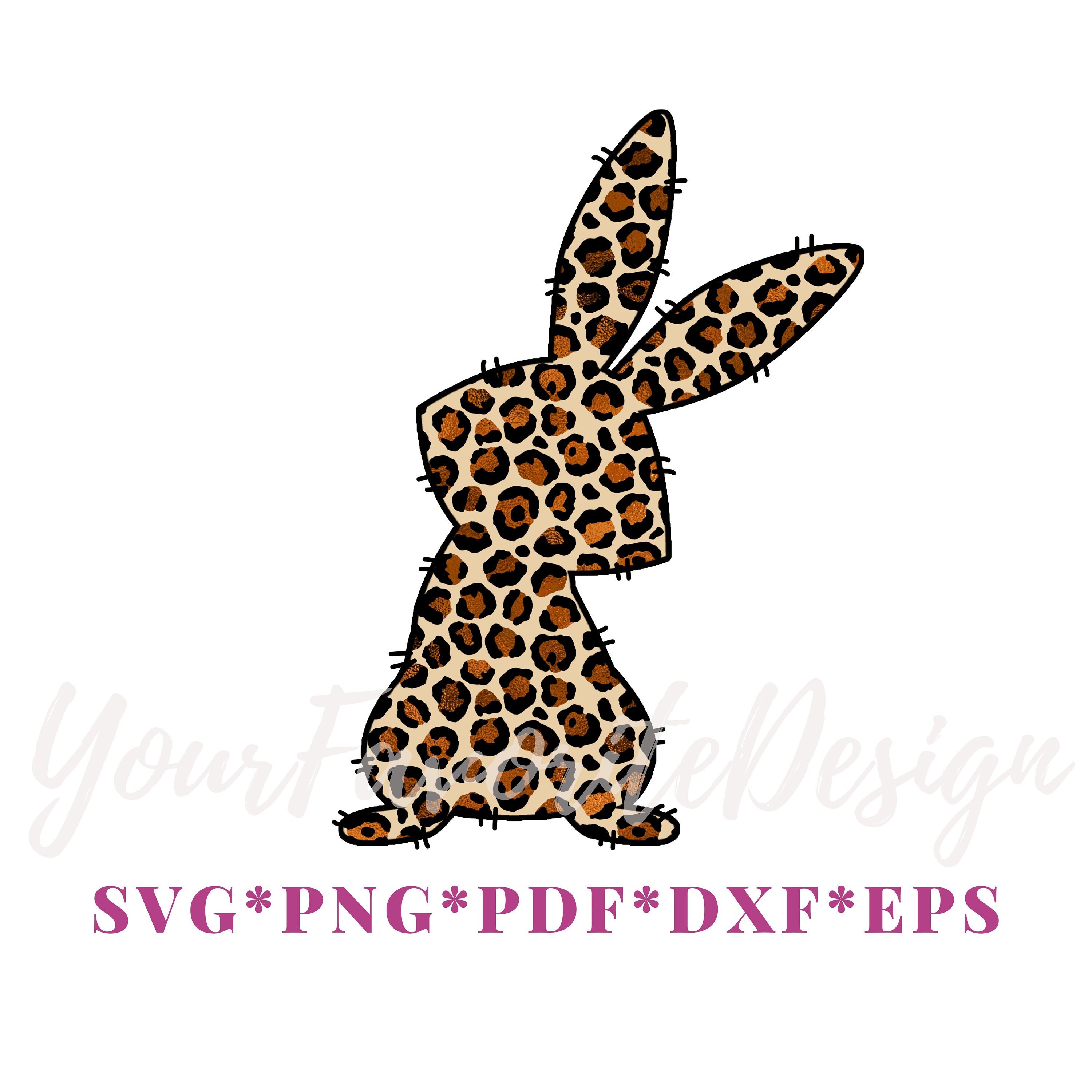 Leopard Print Bunny Svg, Png, Bunny Svg, Bunny Png, Easter Svg, Easter ...