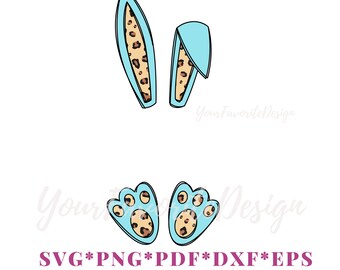 Leopard Print Bunny Svg, Png, Bunny Svg, Bunny Png, Easter Svg, Easter Png, Bunny,Easter Bunny,Rabbit,Leopard,Easter,Sublimation,Png,Svg,Dxf