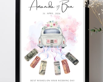 Regalo in denaro per matrimonio, Auto per matrimonio, Personalizzato, Idee regalo fai da te con denaro, Regali di nozze con denaro, Download PDF digitale, Regalo in denaro dell'ultimo minuto