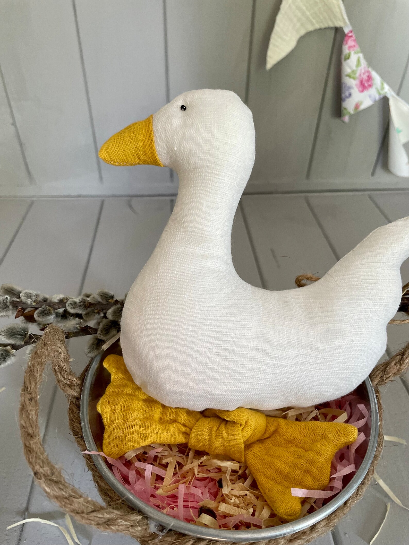 Duck Pdf Pattern and Tutorial, Linen Duck Sewing Tutorial, Stuffed ...
