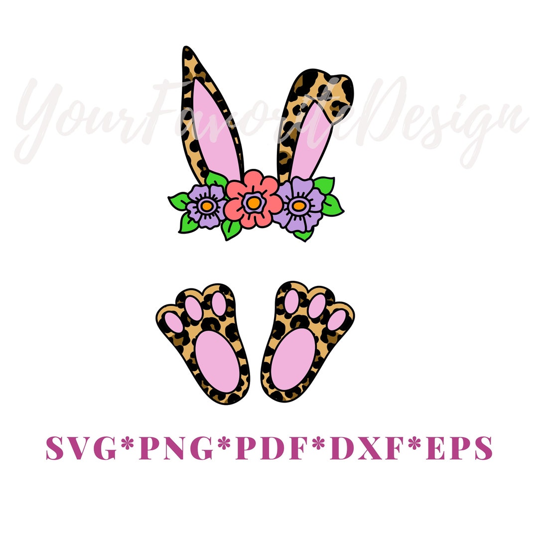 Leopard Print Bunny Svg, Png, Bunny Svg, Bunny Png, Easter Svg, Easter ...